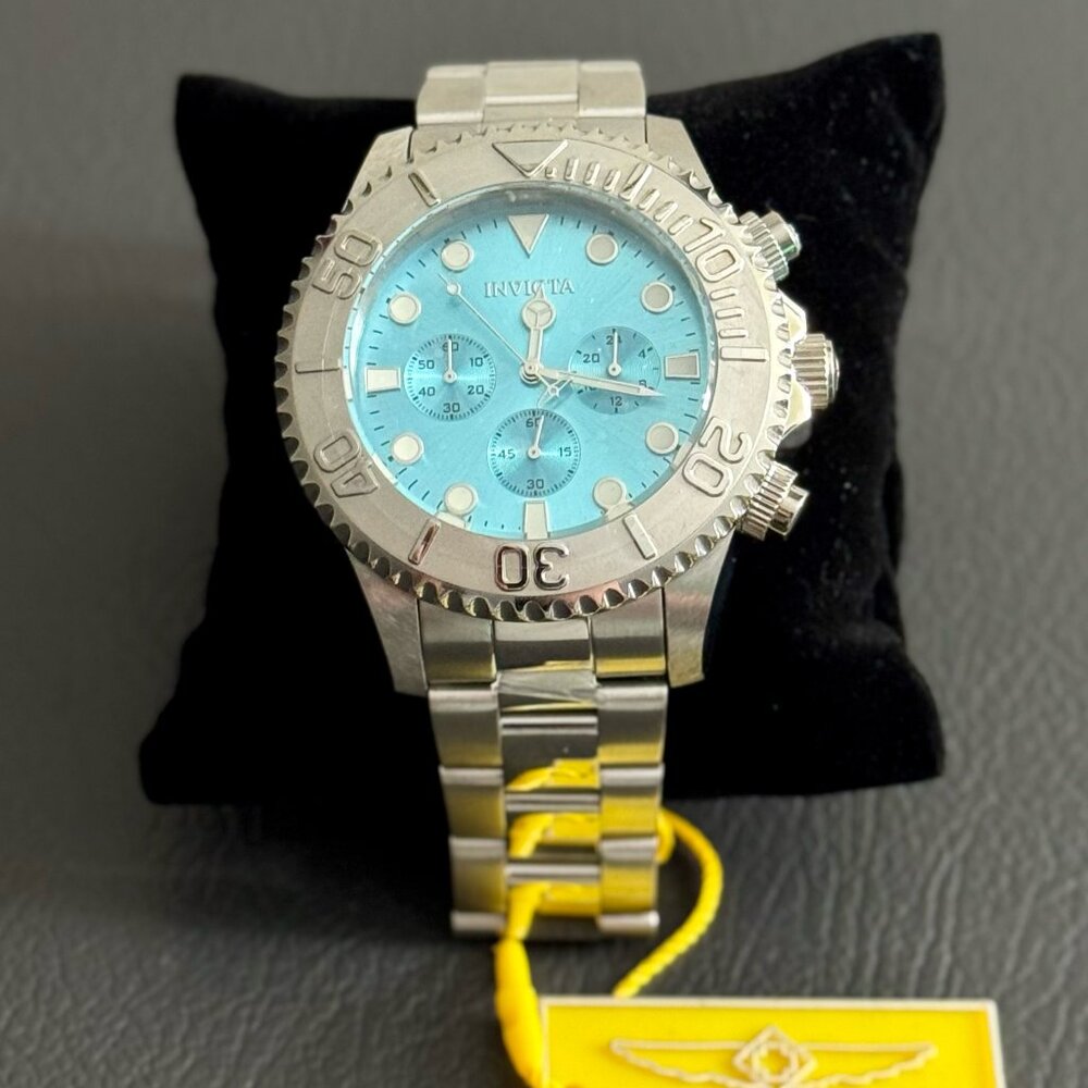 Invicta Grand Diver PF22344 47mm Blue Chronograph Stainless Steel NWT Box